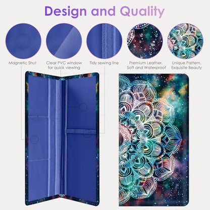 Car Registration and Insurance Holder，Colour Patterns Men Women Car License Document Registration and Insurance Card Holder - color: Mandara