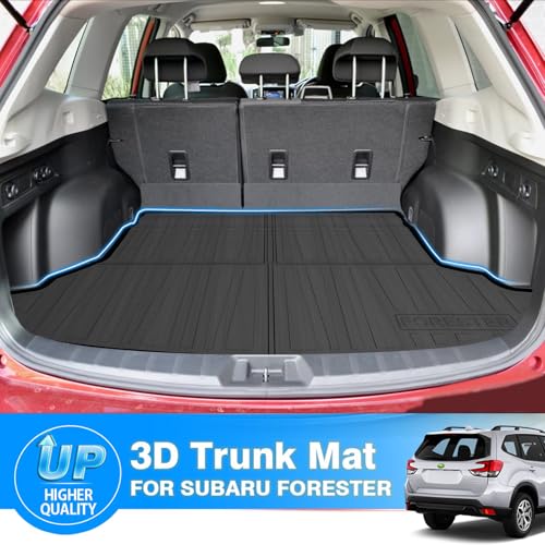 Trunk Mat for 2019-2024 Subaru Forester Accessories Cargo Liner Without Subwoofer All Weather TPO Rear Trunk Liner (Not Fit Models with Subwoofer on Trunk Side) - size: For｜Subaru Forester｜19-24｜Cargo Mat