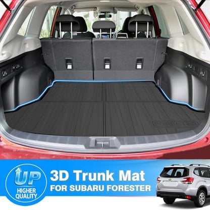 Trunk Mat for 2019-2024 Subaru Forester Accessories Cargo Liner Without Subwoofer All Weather TPO Rear Trunk Liner (Not Fit Models with Subwoofer on Trunk Side) - size: For｜Subaru Forester｜19-24｜Cargo Mat