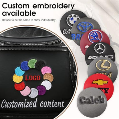 Customized car Floor mats are Suitable for 99% of Vehicle Models (sedans/Trucks/SUVs), Anti-Slip Floor mat Leather Set Provides Comprehensive Protection for the Original car Carpet. (Black=)