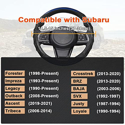 GIANT PANDA Steering Wheel Cover for Subaru Forester, Car Steering Wheel Cover for Subaru Outback and Crosstrek - Blue - color: Blue