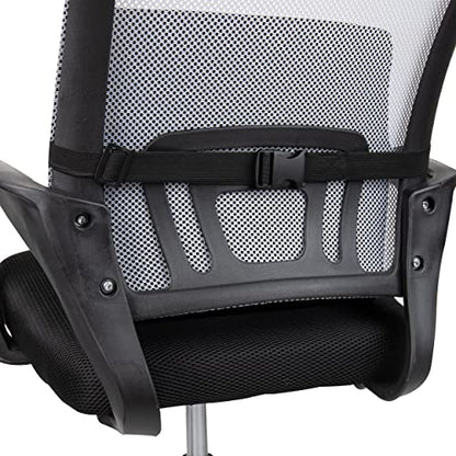 Mind Reader Lumbar Support Cushion with Air-Cloud Memory Foam, Ergonomic Lower Back Pillow for Office Chair and Car Seat, Black - color: Classic Black