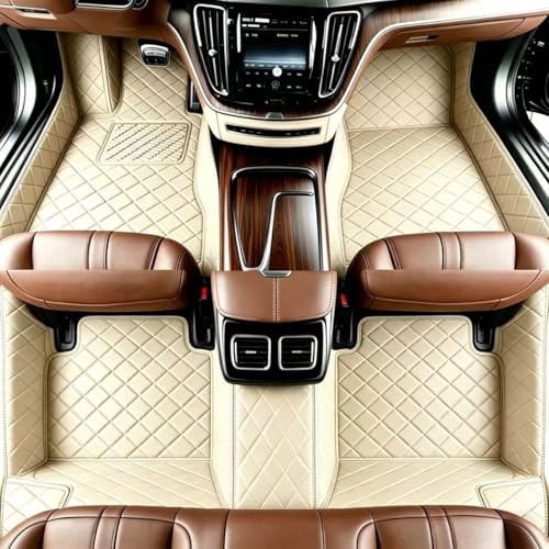 Customize Personalized Floor Mats for Cars, Full Coverage Luxury Mats, Anti-Slip Mats Set, Custom Floor Mat Suitable 99% of Sedan, Trucks, SUV auto (Beige) - color: Beige
