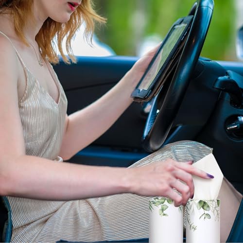 12 Pack Car Tissue Cylinder Holder Bulk with 3 Ply Facial Tissues, Round Napkin Holders for Car Cup Holder Cylinder Travel Paper Tubes Bulk Round Napkin Boxes Packs(Eucalyptus) - style: Eucalyptus