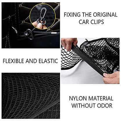 Car Rear Cargo Net with Good Elasticity&Tensile Strength Trunk Net Organizer for SUV Truck,Ideal Car Net Keeps Overlanding Accessories (L 43.3''x15.74'') - color: L 43.3''x15.74''