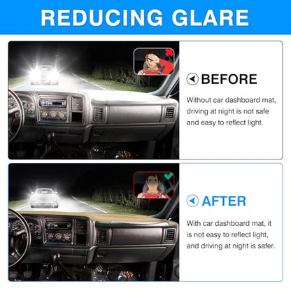 Autorder Beige Dashboard Cover Mat for Chevy Chevrolet Silverado/GMC Sierra 1999-2006, GMC Yukon XL/Suburban Tahoe Avalanche 2000-2006 Accessories Upgrade Polyester Dash Mat Sunshade Glare Protector - size: Beige 1999-2006 Chevy Silverado