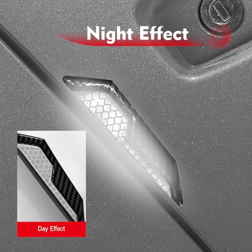 4 PCS Car Door Edge Guard Stickers, 4.72" x 1.18" Reflective Anti-Collision Car Side Strips, Self-Adhesive Waterproof Paint Protection Decals, Universal for Cars Trucks SUVs (White) - color: White