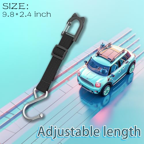 Purse Hook for Car, Safe Flat S-Shape Headrest Hooks for Car, 100 LBS Heavy Duty Car Seat Hooks, Multi-Use Car Bag Hooks & Sports Fence Hook for Bags (2 Pack) - style: DS1