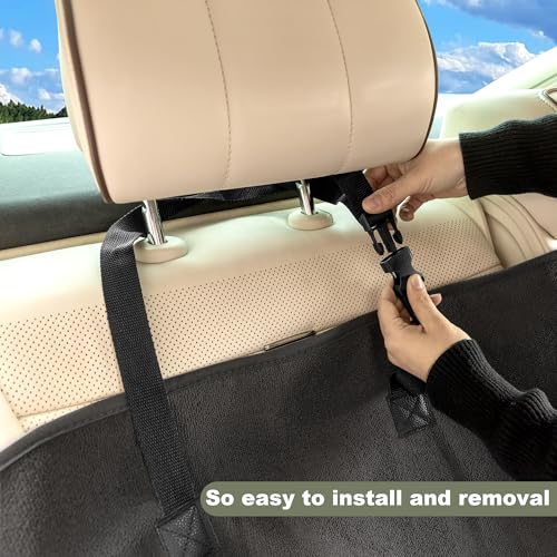Waterproof Backseat Cover for Car Trucks Van SUV Jeep,Rear Bench Towel Seat Covers,(Grey) - color: Grey