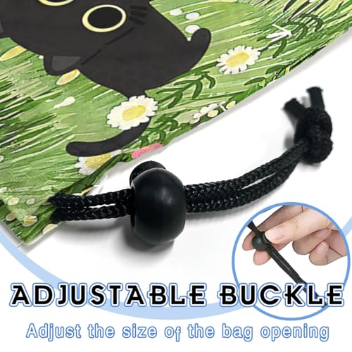 Car Trash Bag Hanging Back of Seat Waterproof Small Cute Printed One-Handed Strap Drawstring Garbage Bags for Car-Black Cat Floral - color: Black Cat Floral Car Trash Bag
