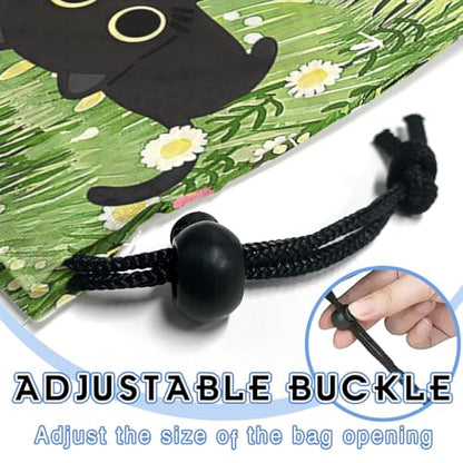 Car Trash Bag Hanging Back of Seat Waterproof Small Cute Printed One-Handed Strap Drawstring Garbage Bags for Car-Black Cat Floral - color: Black Cat Floral Car Trash Bag