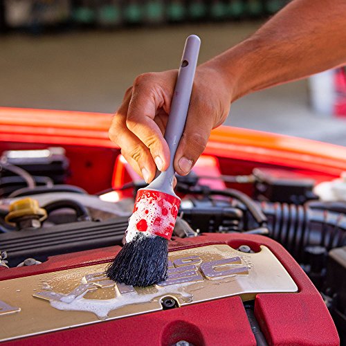 Chemical Guys All in the Details Exterior Detailing Brushes - 3-Piece Soft Scratch-Free Brushes for Wheels, Bumpers, Grilles, Badging & Tight Exterior Gaps on Cars, Trucks, SUVs & More - style: Exterior Brushes