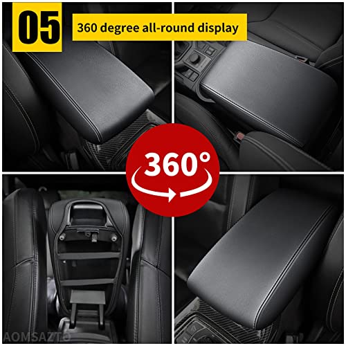 Black Leather Armrest Covers for Grand Cherokee 2011-2021 Jeep Console Cushion for Grand Cherokee（not for 2022