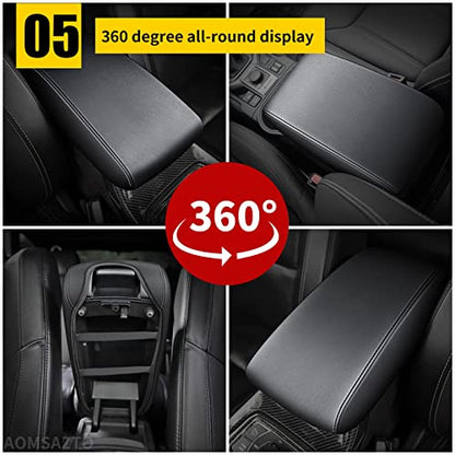 Black Leather Armrest Covers for Grand Cherokee 2011-2021 Jeep Console Cushion for Grand Cherokee（not for 2022