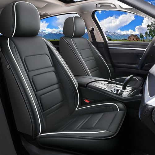 Car Seat Covers Fit for Ford Explorer 2004-2025 2026 Auto Interior Accessories Luxury Waterproof Faux Leather Full Set Seat Protector Vehicle Cushion Compatible Airbag(5 Seats,Black) - color: #011 Black, size: 13.Explorer 2004-2026-5 seat covers full set