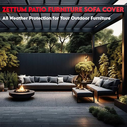 Patio Sofa Cover 80 Inch - 600D Outdoor Couch Cover Furniture Cover Waterproof & Heavy Duty, Large 3-Seater Bench Cover for Outside Sofa, Loveseat, Couch, Glider and Bench - 80 x 36 x 33 Inch - size: 80 x 36 x 33 Inch