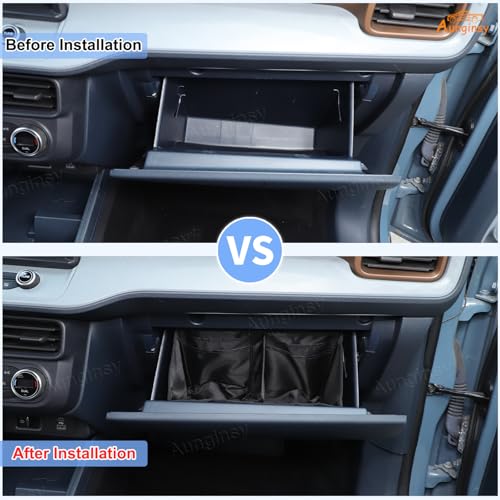 Aunginsy Center Console Glove Box Divider Organizer Compatible with Ford Maverick 2022-2025 Passenger Side Glove Divider Box Storage Bag Compartment Partition Insert Tray Secondary Storage Accessories