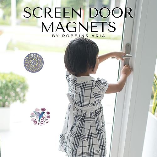 Screen Door Magnets Double Sided – Keep People, Kids, and Dogs from Running into The Screen Door - Robbins Aria Purple Gold - color: Purple Gold