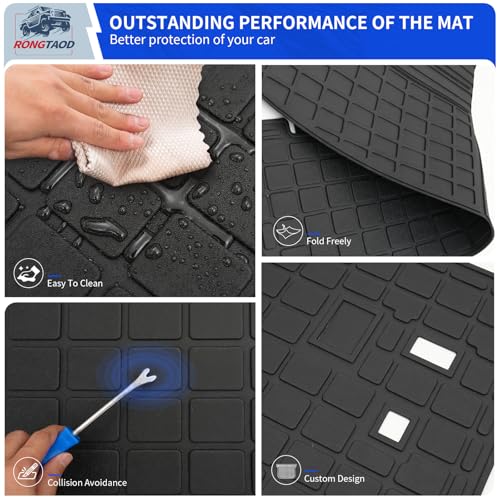 Cargo Mat Compatible with 2024 2025 2026 Hyundai Santa Fe Trunk Mat Cargo Mat Cargo Liner All Weather Santa Fe Accessories (Trunk Mat with Backrest Mat)