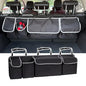Trunk Organizer - Car Organizer, Foldable Trunk organizer for SUV/MPV/Truck, Collapsible Car Storage Bag with 4 Pockets, Black, 40.16"×11.02"