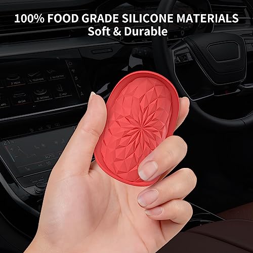 Car Coasters for Cup Holders [4 Pack] - 2.75In Silicone Auto Mug Mats - Universal Non-Slip Recessed Car Interior AccessoriesRed - color: 4 Pack-red