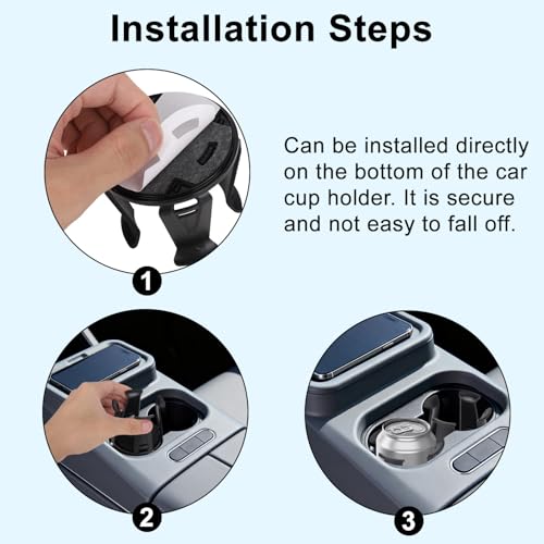 2pcs Car Cup Holders Insert, Self-Adhesive Automotive Cupholder Wiggle Free Design Easy to Use Automotive Interior Accessories for Fixing Water Cups and Drinks (Black)