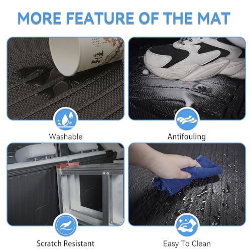 Cargo Mat & Backerst Mat Compatible with 2013-2020 Nissan Pathfinder/2013 Infiniti JX35/2014-2020 Infiniti QX60 - Cargo Liner Trunk Mat All Weather TPE Pathfinder 2020 Accessories - style: 10) for Nissan Pathfinder 2013-2020 Cargo Liner & Seat Back Mat