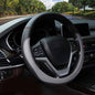 Valleycomfy Microfiber Leather Steering Wheel Covers Universal 15 inch (Gray) - color: Gray, size: Medium(Standard) Size[14.5"-15"]