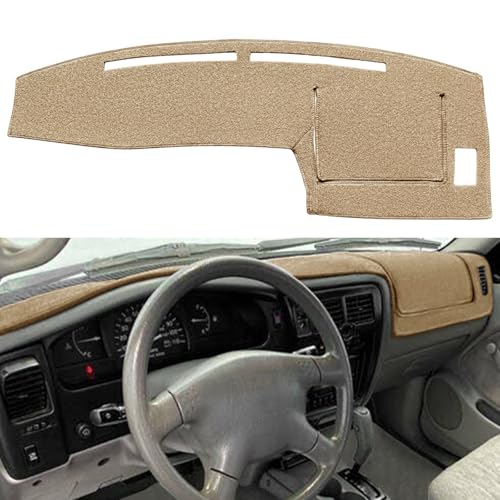 Dash Cover Mat Custom Fit for Toyota Tacoma 1998-2004, Dashboard Cover Pad Carpet Protector F83 (98-04 Beige) - color: 98-04 Beige