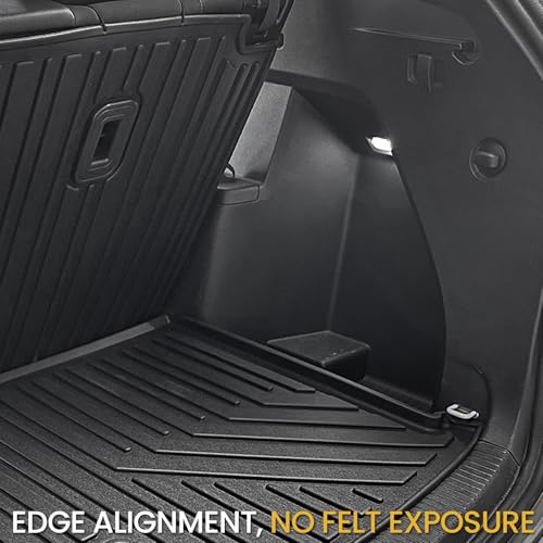 Cargo Mat with Backrest Mats for Volkswagen VW Atlas 6/7 Seats 2018-2025 2026 Car Mat Accessories(Not Fit Cross Sport), All Weather TPE Trunk Cargo Liner(Cargo Mat with Backrest Mats)