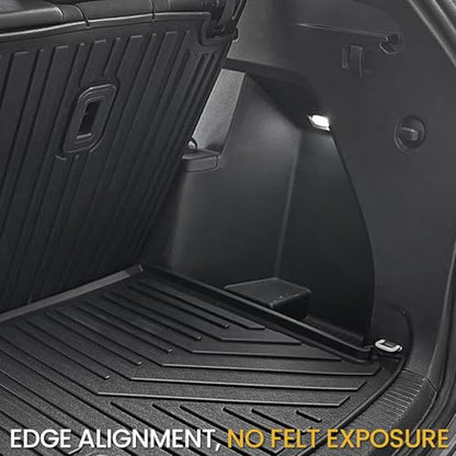 Cargo Mat with Backrest Mats for Volkswagen VW Atlas 6/7 Seats 2018-2025 2026 Car Mat Accessories(Not Fit Cross Sport), All Weather TPE Trunk Cargo Liner(Cargo Mat with Backrest Mats)