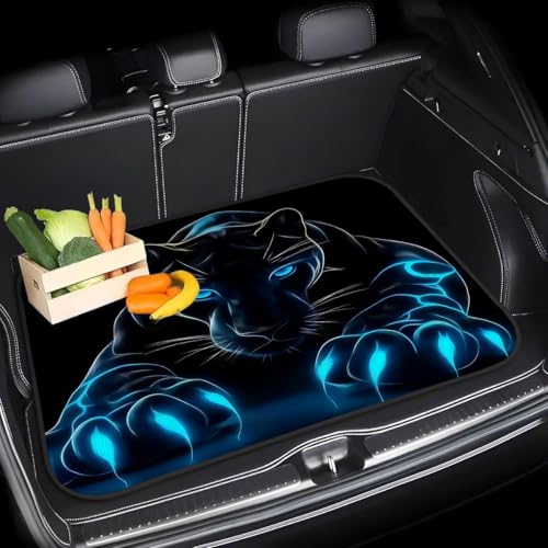 Universal Car Trunk Mat 29" x 39", Cheetah Elements Print All Weather Durable Cargo Mat Protector for SUV, Truck, Van | Stylish Cargo Liner Cover Leopard Print Car Accessories - color: Cheetah Elements