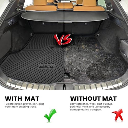 LASFIT Trunk Mat for Lexus RX/RX350/RX350h/RX500h 2025 2024 2023 2026, All Weather TPE RX 350 Cargo Mats Custom Fit for Lexus RX350 Cargo Liner Front & Rear Trunk Liner, Black, Easy to Clean - size: 2023-2026|For Lexus RX|Cargo Mat