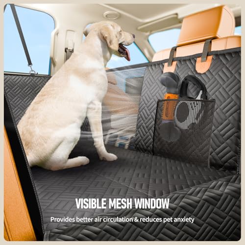 Dog Car Seat Cover for Back Seat, Hard Bottom Back Seat Extender, Back Seat Pet Cover for Dogs - Supports 400lbs, Back Seat Pet Cover, Dog Hammock for Full-Size Trucks/SUVs - size: Full-size Truck/SUV