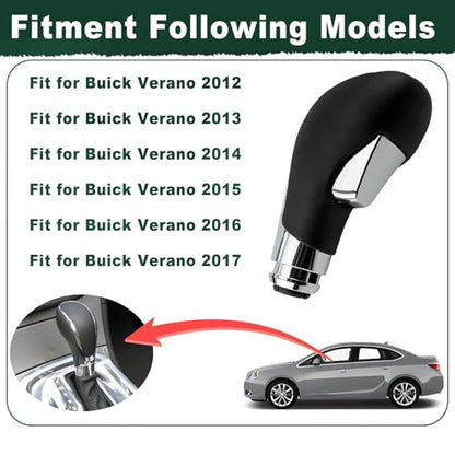 Automatic Gear Stick Shift Knob Fit for Buick Verano for GMC Opel Insignia Vauxhall Regal 2009-2017 Transmission Gear Shift Lever Knob Car Gear Shifter Knob Cover Head Handle Lever - color: Black