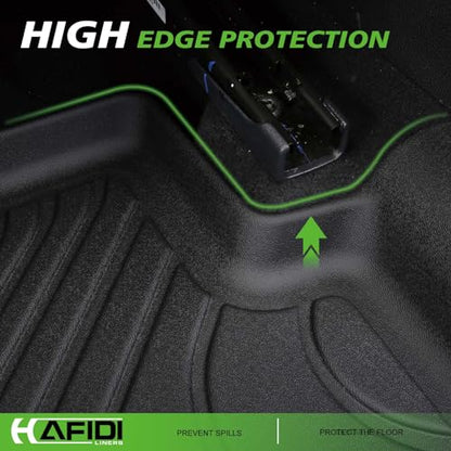 HAFIDI® Floor Mats & Cargo Liner Set Fit for 2017-2025 2026 Cadillac XT5 All Weather Protection TPE Anti-Slip Automotive Full Set Floor Liners Custom Accessories - Black - style: 3) For XT5 2017-2026 Full Set