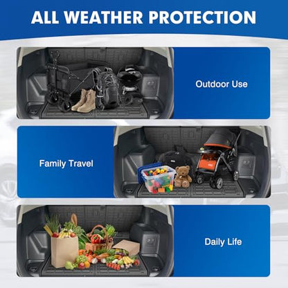 Mixsuper Cargo Liner for Toyota 4Runner 2010-2024 5 Seater (No 3rd Seat or No Sliding Cargo Deck), All Weather Cargo Mat Backrest Mat TPE Back Seat Cover Protector for 4Runner Accessories - size: 10-24 |4Runner| Cargo & Backrest Mat