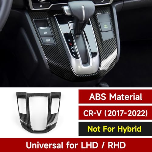 Gas Gear Shift Panel Decals for Honda CRV 2017 2018 2019 2020 2021 2022 Accessories CR-V ABS Carbon Fiber Interior Stickers - color: Gas Gear Shift Panel