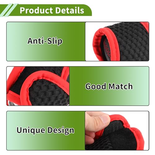 Universal Gear Shift Knob Cover Stick Shifting Handle Protector Automotive Manual Fabric 1 Pc Anti-Slip Black Red - color: Black Red