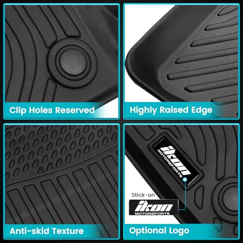FREEMOTOR802 Compatible with 2017-2023 BMW 5-Series G30 Floor Mats, Black 3D Molded Carpets Liner 1st 2nd Row Front Rear Protection Pad 3PC TPE Thermo Plastic Elastomer All Weather Protector - size: For BMW 5-Series G30 2017-2023