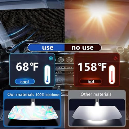 Foldable Windshield Sunshade for 2019-2026 Chevrolet Silverado 1500 / GMC Sierra 1500 | Heavy Duty Reflective Truck Sun Shade | UV Protection Heat Shield | Keeps Interior Cool & Protects Dashboard - size: for 2019-2026 GMC 1500/Chevrolet Silverado 1500