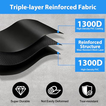 MIALUTY® Garage Floor Mat,(8'6" x 20'),Heavy Duty PVC Under Car Containment Mat with Raised Edge Waterproof Oil-Proof Non-Slip Against Snow Rain Mud All-Weather Easy to Clean - size: 8'6" x 20'