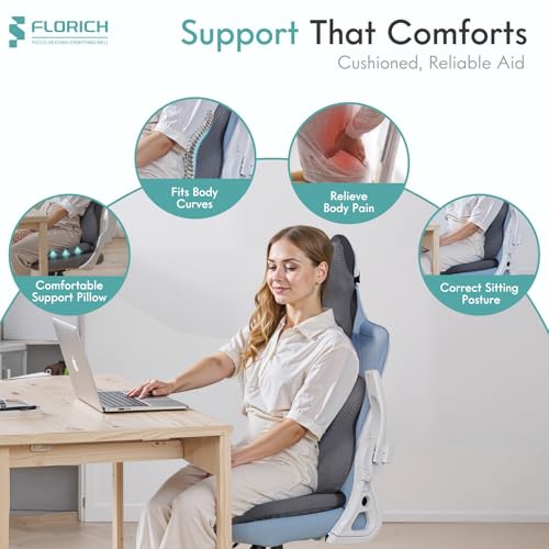 Car Seat Cushion and Lumbar Support Pillow for Office Chair Car, Neck Headrest Pillow, Ergonomic Memory Foam, Pressure-Relieving Back Support for Car, Office Chair & Wheelchair – Gray - color: Deepgray, size: Seat Cushion&Lumbar Pillow&Headrest Pillow