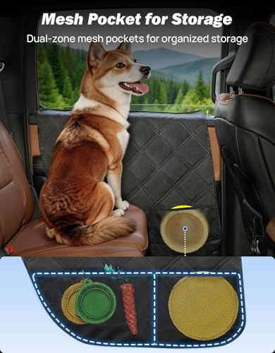 JOYTUTUS Dog Car Door Protector Compatible with Large SUV/Trucks, Waterproof & Anti-Scratch Door Protector from Dog Scratching with Storage Pockets (2 Packs Universal Fit) - size: Fit for Large SUV/ Trucks