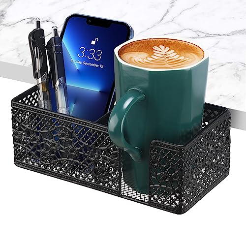 Desk Organizer Clip on Desk Cup Holder Pencil Holder for Desk Storage Beverages Phone Holder Desk Organizer and Accessories Office School Home