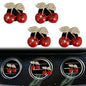 4 Pcs Cherry Car Air Vent Freshener Clip, Rhinestone Car Air Outlet Fragrance Freshener, Bling Cute Automobile Accessories Decoration for Women,Air Fresheners Decor（Odor Random）