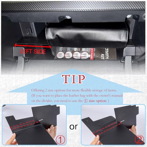 JDMCAR Glove Box Organizer Compatible with 2025 2026 Toyota 4Runner Accessories, ABS Black Materials Insert Storage Glove Box Compartment Divider Tray - color: Black-Fits 2025+ 4runner