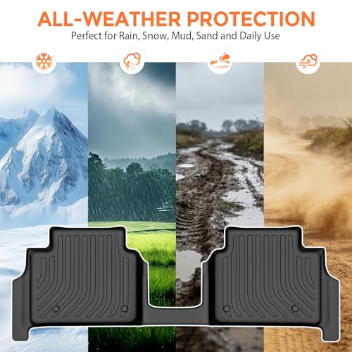 Floor Mats for Jeep Grand Cherokee L 6 Seat 2021-2025 (Not for 4XE, JL or JK), Custom Fit Heavy Duty TPE All Weather Protection, Waterproof Non-Slip Black (Three-Row Floor Mats) - style: 10) For Jeep Grand Cherokee L 6 Seat | 2021-2025 | 1st & 2nd & 3rd R