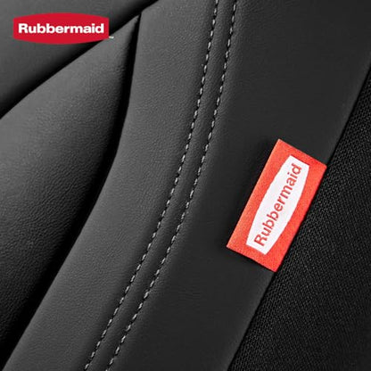 Rubbermaid Leather Mesh Car Seat Covers, Breathable Air Mesh Front Seat Cover, Universal Fit Slip-on Design, Airbag Compatible, Automotive Seat Protector for Most Cars, SUVs, Trucks, Vans-Black - color: Black
