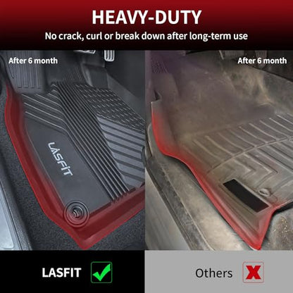 LASFIT Floor Mats for Acura RDX 2019-2026 All Weather Floor Liner TPE Custom Fit Car Mats for Acura RDX 1st & 2nd Row Mats Tasteless Durable and Easy to Clean Black - size: 2019-2025 | For Acura Rdx | 1st & 2nd Row